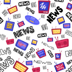 Drawn texture from TVs and radio