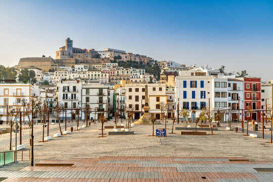 Dalt Vila old town skyline, Ibiza, Balearic Islands, Spain
