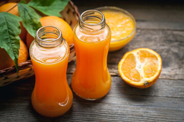 fresh orange juice and smoothie
