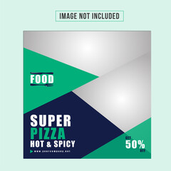 Supper Pizza Food Restaurant Social Media Post  