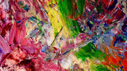 Colorful abstract background wallpaper. Modern motif visual art.  Mixtures of oil paint. Trendy...