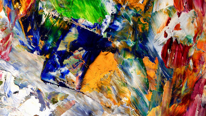 Colorful abstract background wallpaper. Modern motif visual art.  Mixtures of oil paint. Trendy...