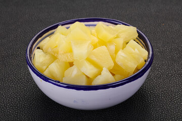 Marinated pineapple pieces