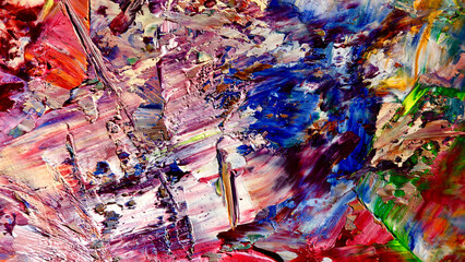 Colorful abstract background wallpaper. Modern motif visual art.  Mixtures of oil paint. Trendy...