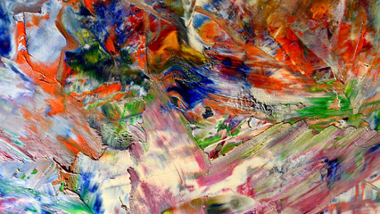 Colorful abstract background wallpaper. Modern motif visual art.  Mixtures of oil paint. Trendy...