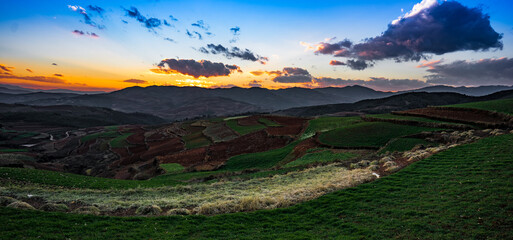 Dongchuan Redlands red soil earth fields Yunnan Chin