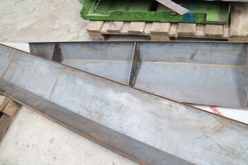 Scrap metal on the hangar floor
