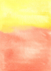 Blurred watercolor background saturated yellow orange color
