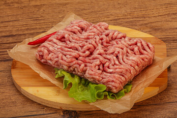 Raw Minced pork meat for cooking
