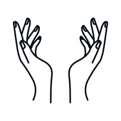 open hands design, Manifestation protest and demonstration theme Vector illustration