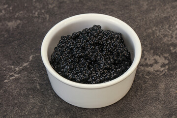 Luxury strugeon fish black caviar