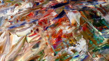 Colorful abstract background wallpaper. Modern motif visual art.  Mixtures of oil paint. Trendy...