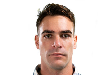 Obraz premium Caucasian businessman on white background