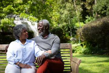 Family spending time together in the garden