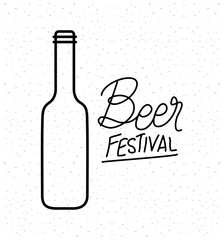 Beer bottle design, Festival day pub alcohol bar and drink theme Vector illustration