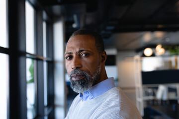 African American man looking at camera