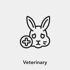 Obraz premium veterinary icon vector sign symbol