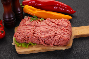 Raw turkey minced meat
