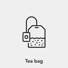 tea bag icon vector sign symbol