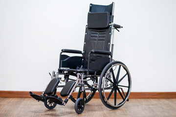 Fototapeta na wymiar medical wheelchair on white background. handicap concept.