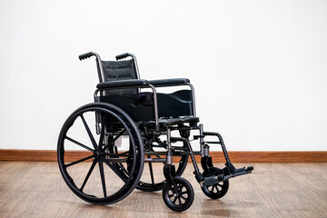 Fototapeta na wymiar medical wheelchair on white background. handicap concept.