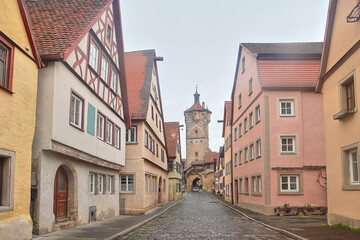 Fototapeta premium Beautiful Deutsch street of a small old provincial town