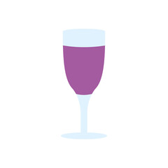 standard wine glass icon, flat style