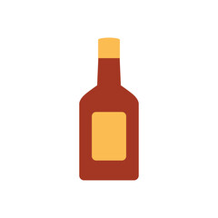 liquor bottle icon, flat style
