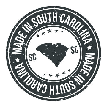 Made in South Carolina State USA Quality Original Stamp Design Vector Art 