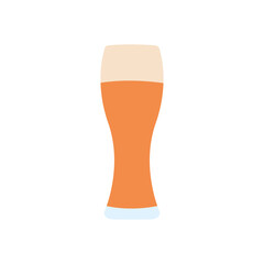 weizen beer glass icon, flat style