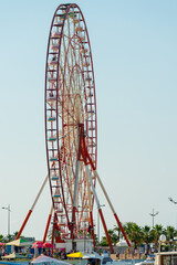 Entertainment on the Batumi embankment - Ferris wheel on a sunny day