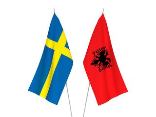 Sweden and Albania flags