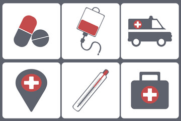 Medical and healthcare vector icons