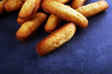 pile of magdalenas, the typical spanish plain muffins