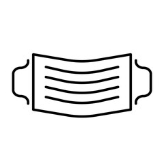 Simple linear icon of a protective medical mask