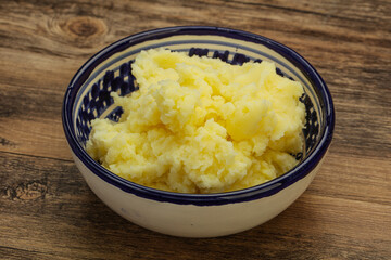 Mashed potato in the bowl
