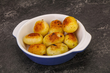 Roasted baby potato in the bowl