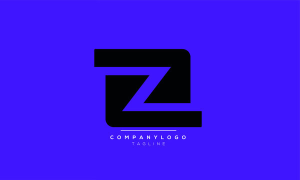 Alphabet letters Initials Monogram logo z and z square