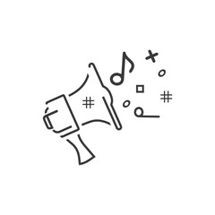 Megaphone vector illustration design template