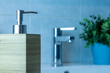 Hydroalcoholic gel cleaning hands. concept of hand disinfection. Covid-19 hand sanitizer