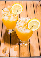 Iced Cold Mimosa Drink in Glass
