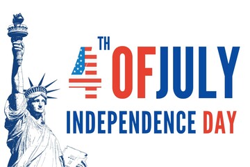 4 th of July Independence Day of United States of America (USA) illustration. This day is celebrated as the birth of American independence © PhotographrIncognito