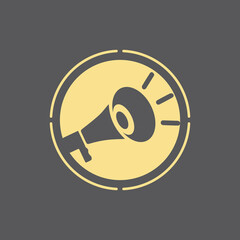 Megaphone vector illustration design template