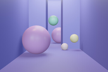 3d rendering for abstract spheres.