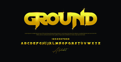 Modern Alphabet Font. Typography urban style fonts for technology, digital, movie, game logo design. vector illustration