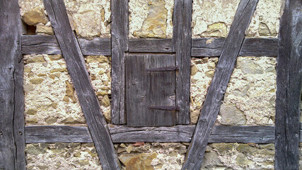 Facade detail in Rothenburg ob der Tauber, Germany