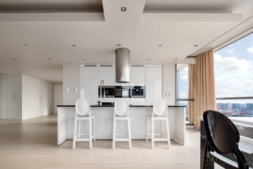 Luxury kitchen with window