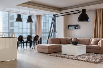 Luxury apartment with elegant furniture