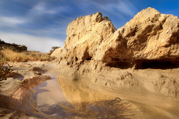 Fototapeta na wymiar The Bardenas Reales desert, in Navarre, north of Spain.