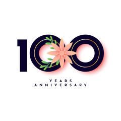 100 Years Anniversary Celebration Illustration Template Design